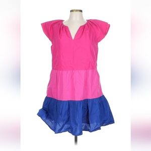 Greylin Pink Purple Colorblock Dress L Anthropologie Style